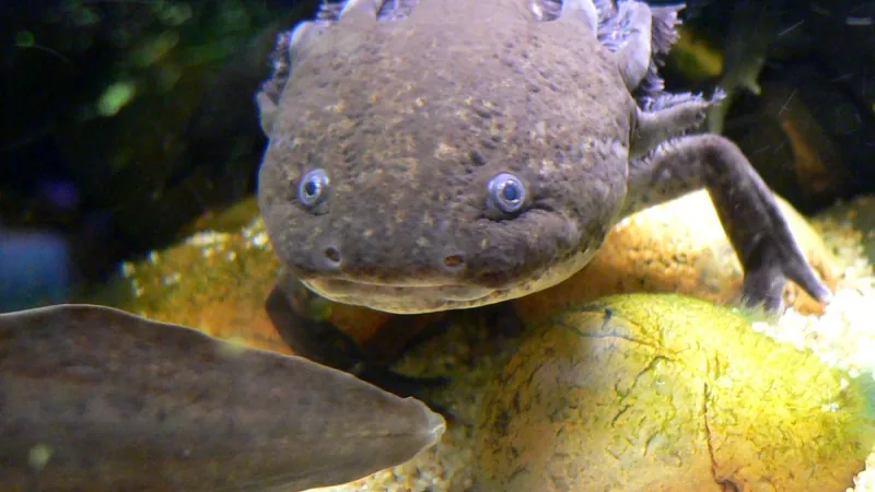Axolotl in natural environment