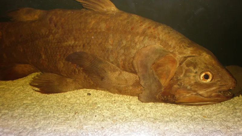 Coelacanth in natural habitat