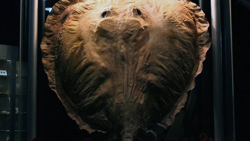 Giant Freshwater Stingray (Urogymnus polylepis) in wild river freshwater habitat